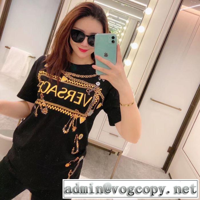 2色可選 今なお素敵なアイテムだ ヴェルサーチ VERSACE 大幅割引価格 半袖Tシャツ20SS☆送料込