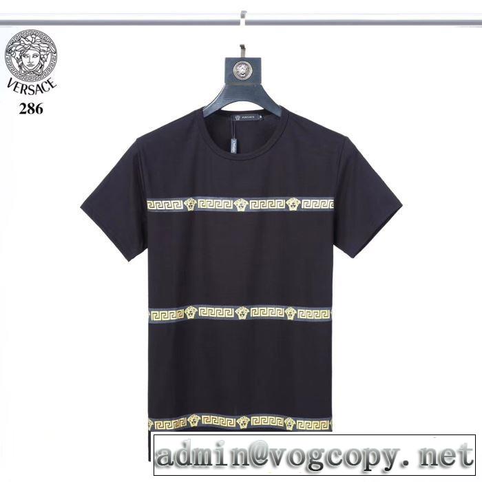 3色可選 着こなしを楽しむ ヴェルサーチ VERSACE 半袖Tシャツ 2020年春夏コレクション