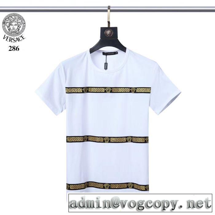 3色可選 着こなしを楽しむ ヴェルサーチ VERSACE 半袖Tシャツ 2020年春夏コレクション