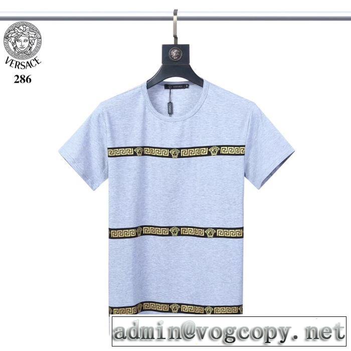 3色可選 着こなしを楽しむ ヴェルサーチ VERSACE 半袖Tシャツ 2020年春夏コレクション