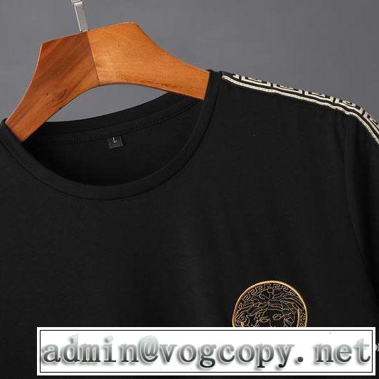 特別価格ヴェルサーチ セットアップ コピーVERSACE 2020トレンド スウェットコットン 半袖トップス 手に入れやすい