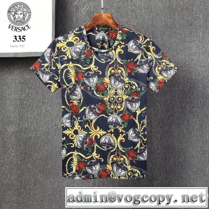 VERSACEコレクション ヴェルサーチ コピー Ｔシャツ サイズ感 カジュアル プリントデザイン2020年の夏のマスト メンズ トップス