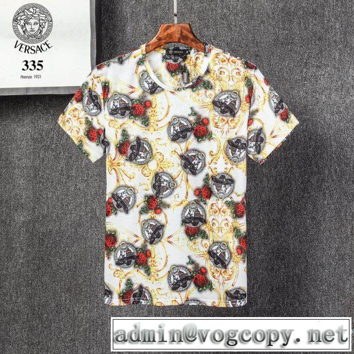 VERSACEコレクション ヴェルサーチ コピー Ｔシャツ サイズ感 カジュアル プリントデザイン2020年の夏のマスト メンズ トップス