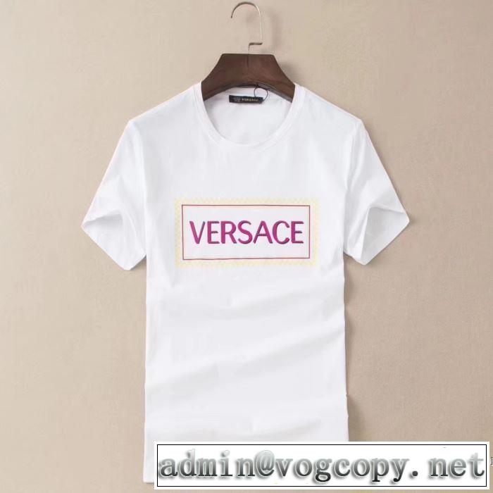 2020春夏おすすめVERSACEコレクションサステナブル ヴェルサーチェ ヴィンテージ 90S ロゴ Tシャツヴェルサーチコピー激安
