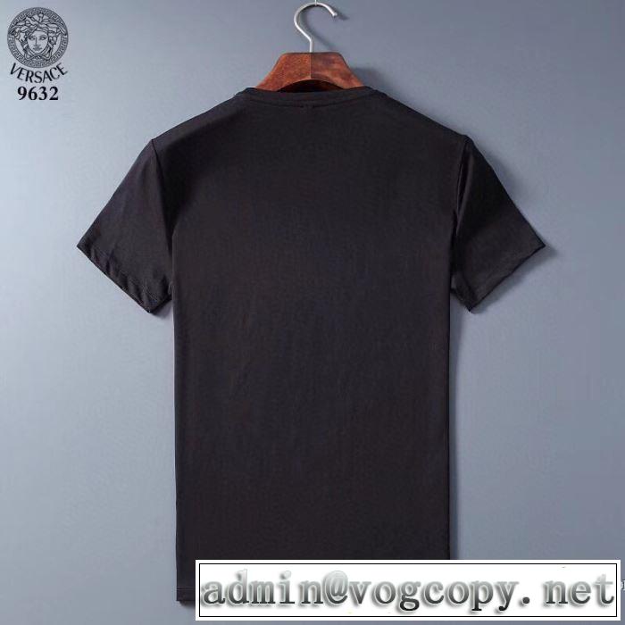2020新作登場ヴェルサーチ コピーVERSACEメンズ トレンド エンベリッシュド メドゥーサ ロゴ TシャツA79160-A224620