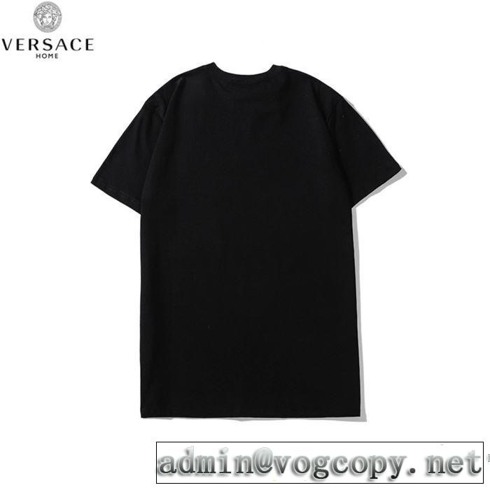 限定アイテム2020ヴェルサーチ Ｔシャツ コピーVERSACEコレクション メンズ トレンドコットンクルーネック白Ｔシャツ