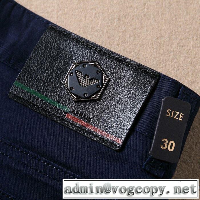ファッショニスタを中心に新品が非常に人気3色可選  アルマーニ ARMANI 2020春新作 デニムパンツ
