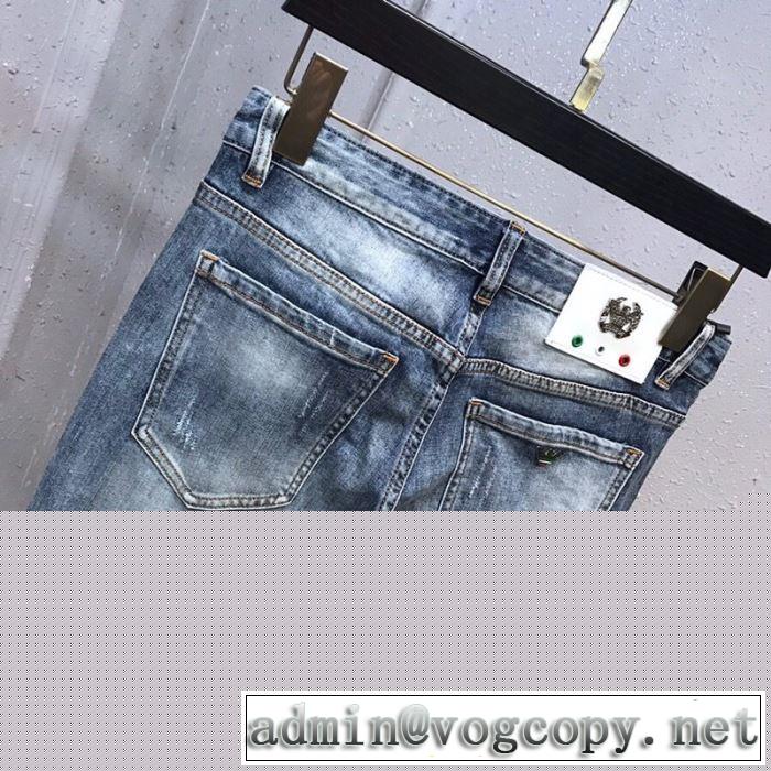 日本未入荷カラー デニムパンツ 確定となる上品 アルマーニ ARMANI 海外限定ライン