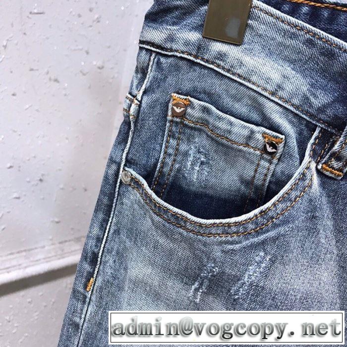 日本未入荷カラー デニムパンツ 確定となる上品 アルマーニ ARMANI 海外限定ライン