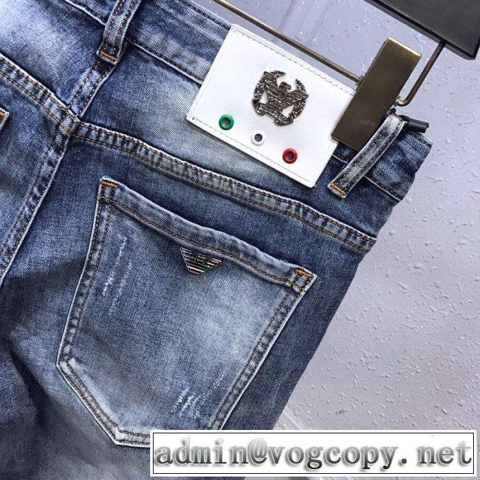 日本未入荷カラー デニムパンツ 確定となる上品 アルマーニ ARMANI 海外限定ライン