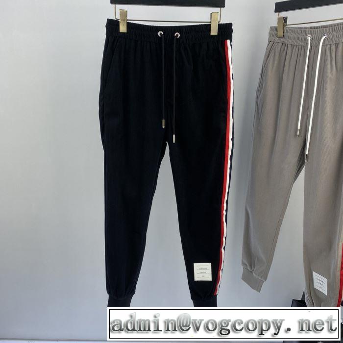 人気再燃トムブラウン スウェットパンツ THOM BROWNE風 リラックス 動きやすく2020春夏大活躍トレンド新作