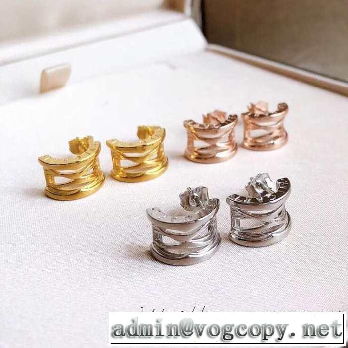 ブルガリ BVLGARI 3色可選 程よい最新作  20SSトレンド ピアス 差をつけたい人にもおすすめ