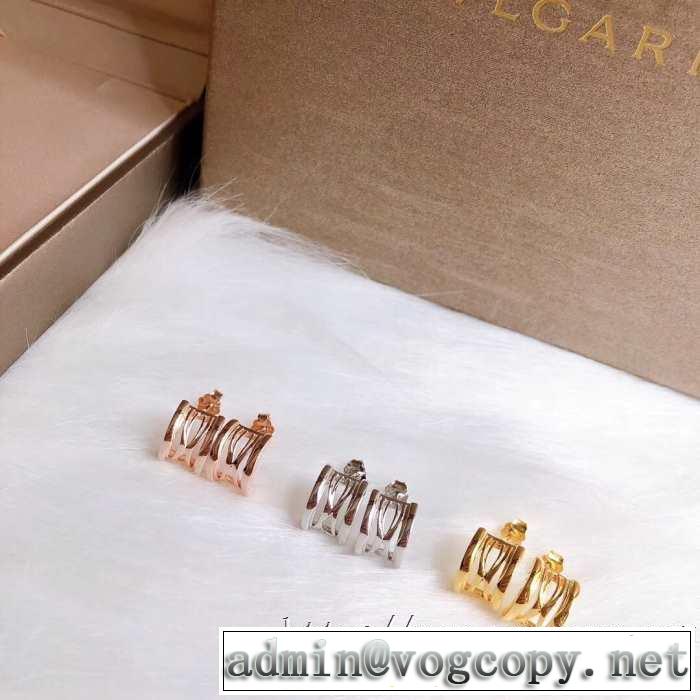 ブルガリ BVLGARI 3色可選 程よい最新作  20SSトレンド ピアス 差をつけたい人にもおすすめ