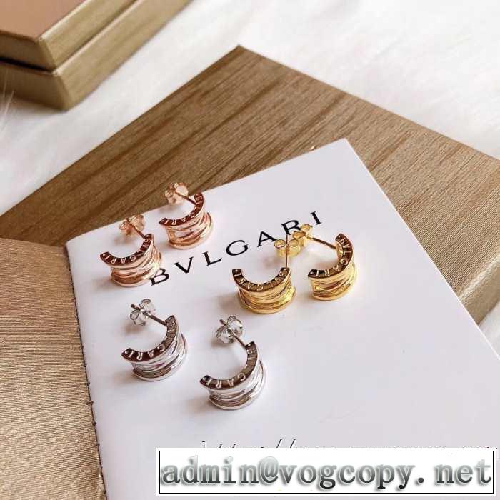 ブルガリ BVLGARI 3色可選 程よい最新作  20SSトレンド ピアス 差をつけたい人にもおすすめ