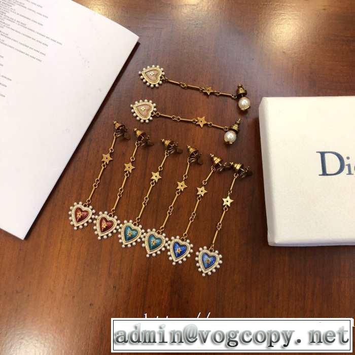 3色可選 ディオール高級感のある素材20SSトレンド DIOR  ピアス  ストリート感あふれ