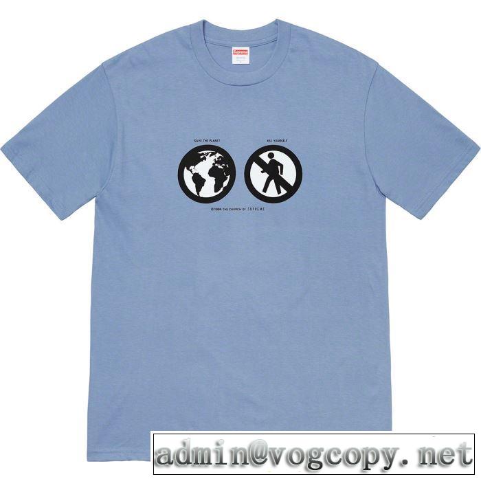 愛らしい春の新作 シュプリーム SUPREME 3色可選 SUPREME 19FW  SAVE THE PLANET TEE  Tシャツ/半袖