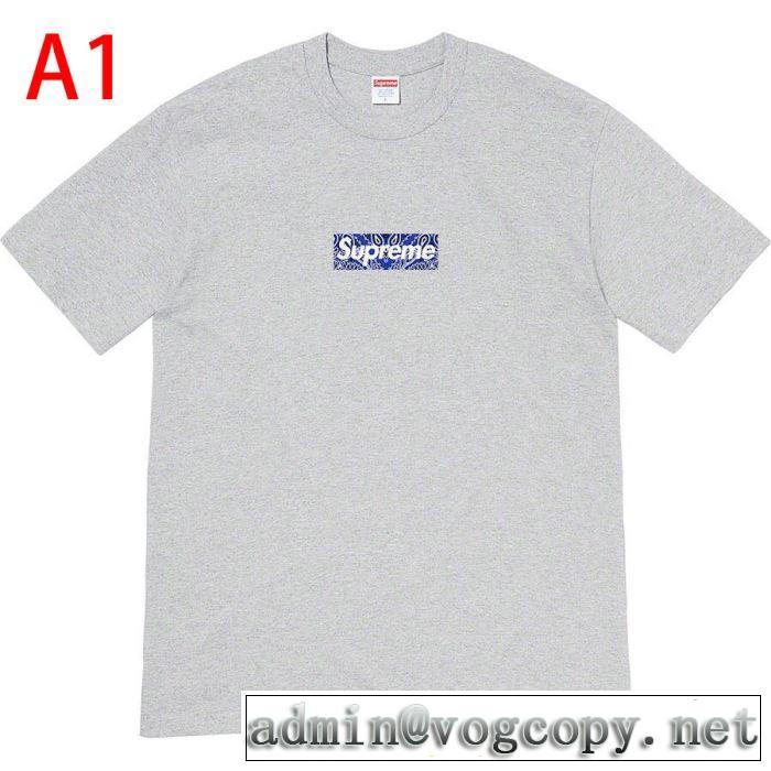 トレンド最先端のアイテム 多色可選  Tシャツ/半袖 Supreme 19FW Bandana Box Logo Tee 20SS☆送料込