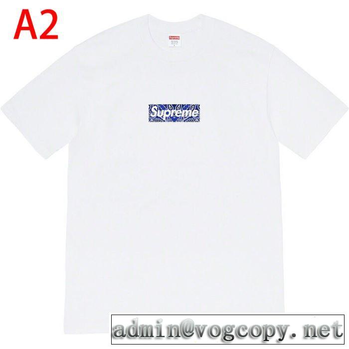 トレンド最先端のアイテム 多色可選  Tシャツ/半袖 Supreme 19FW Bandana Box Logo Tee 20SS☆送料込