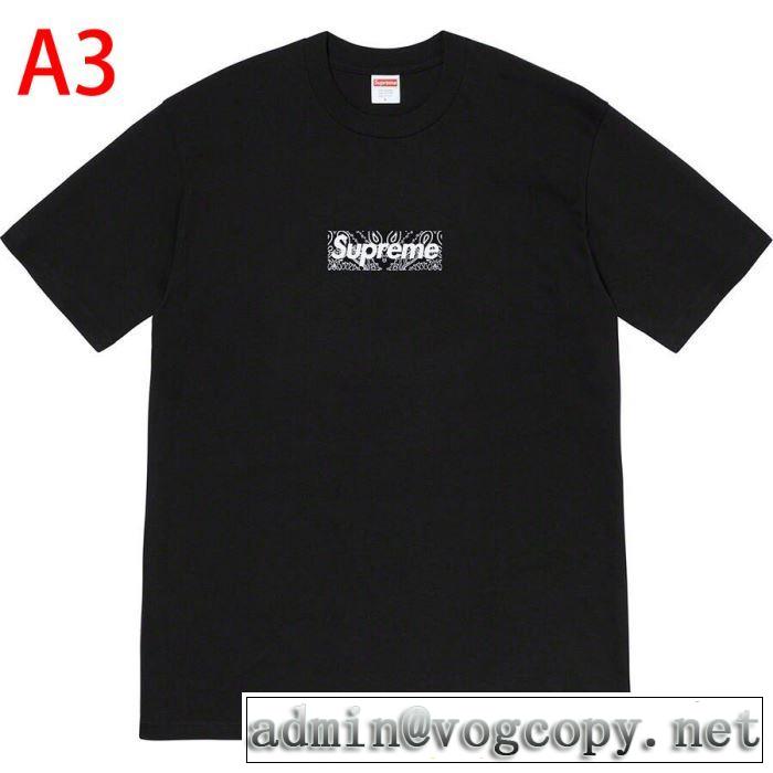 トレンド最先端のアイテム 多色可選  Tシャツ/半袖 Supreme 19FW Bandana Box Logo Tee 20SS☆送料込