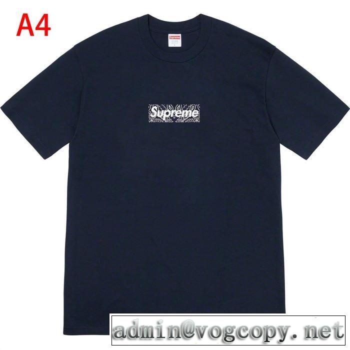 トレンド最先端のアイテム 多色可選  Tシャツ/半袖 Supreme 19FW Bandana Box Logo Tee 20SS☆送料込