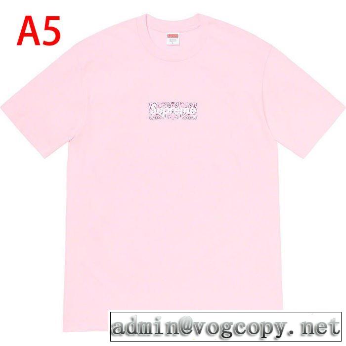 トレンド最先端のアイテム 多色可選  Tシャツ/半袖 Supreme 19FW Bandana Box Logo Tee 20SS☆送料込