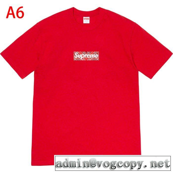 トレンド最先端のアイテム 多色可選  Tシャツ/半袖 Supreme 19FW Bandana Box Logo Tee 20SS☆送料込