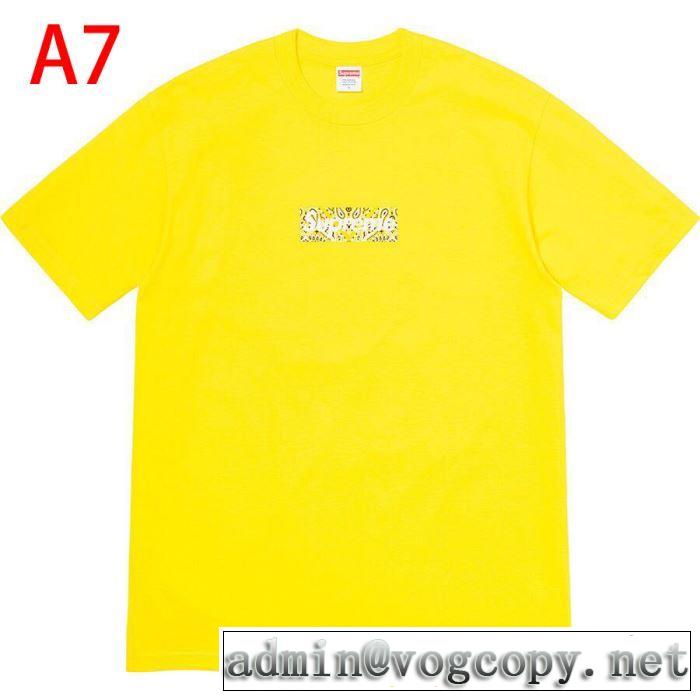 トレンド最先端のアイテム 多色可選  Tシャツ/半袖 Supreme 19FW Bandana Box Logo Tee 20SS☆送料込