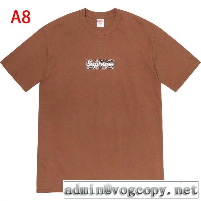 トレンド最先端のアイテム 多色可選  Tシャツ/半袖 Supreme 19FW Bandana Box Logo Tee 20SS☆送料込