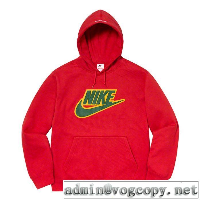 エレガントな雰囲気 3色可選 Supreme Nike Leather Hooded Sweatshirt 2020話題の商品 スタイルアップ