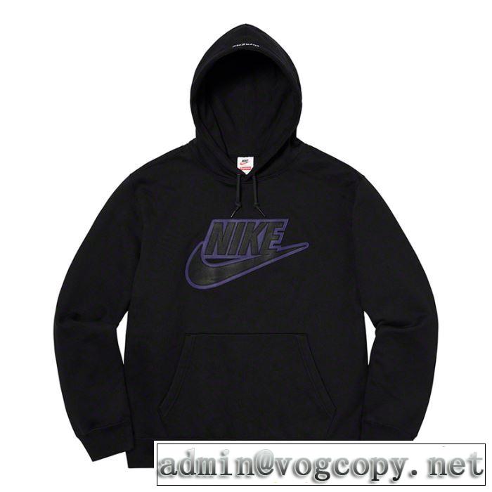 エレガントな雰囲気 3色可選 Supreme Nike Leather Hooded Sweatshirt 2020話題の商品 スタイルアップ