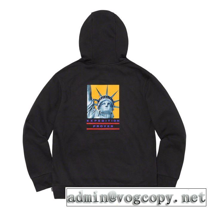 おしゃれに大人の必見 2色可選  Supreme 19FW TNF Statue of Liberty Hooded パーカー
