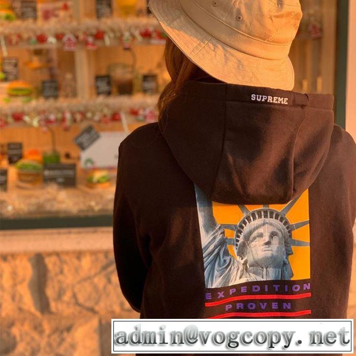 おしゃれに大人の必見 2色可選  Supreme 19FW TNF Statue of Liberty Hooded パーカー