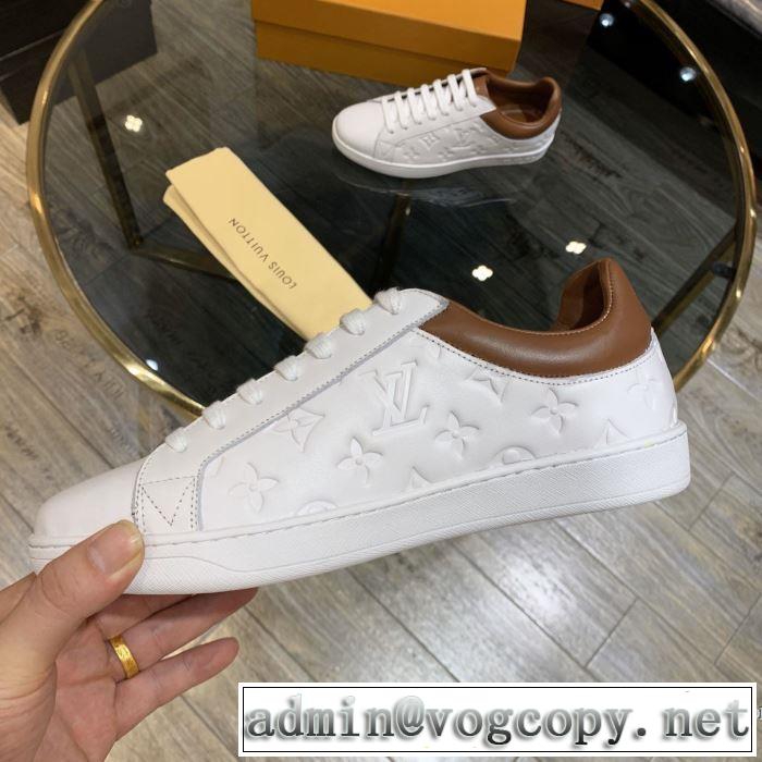 ルイ ヴィトン 今年の春トレンド LOUIS VUITTON 2色可選 大人の新作こそ スニーカー 驚きのプライス