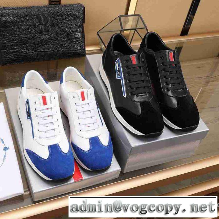 2色可選 手頃価格でカブり知らず プラダ PRADA 価格も嬉しいアイテム スニーカー