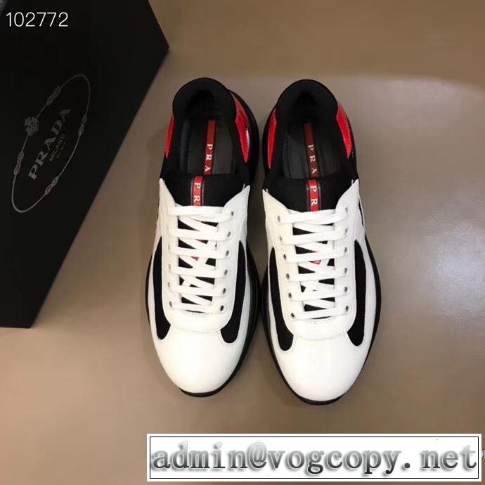 スニーカー2色可選  限定アイテムが登場 プラダ限定色がお目見え PRADA  一目惚れ級に