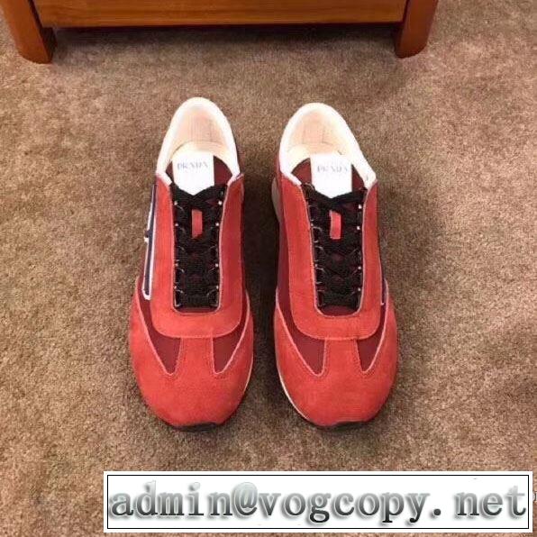 3色可選 着こなしを楽しむ スニーカー 有名ブランドです プラダ PRADA 限定品が登場