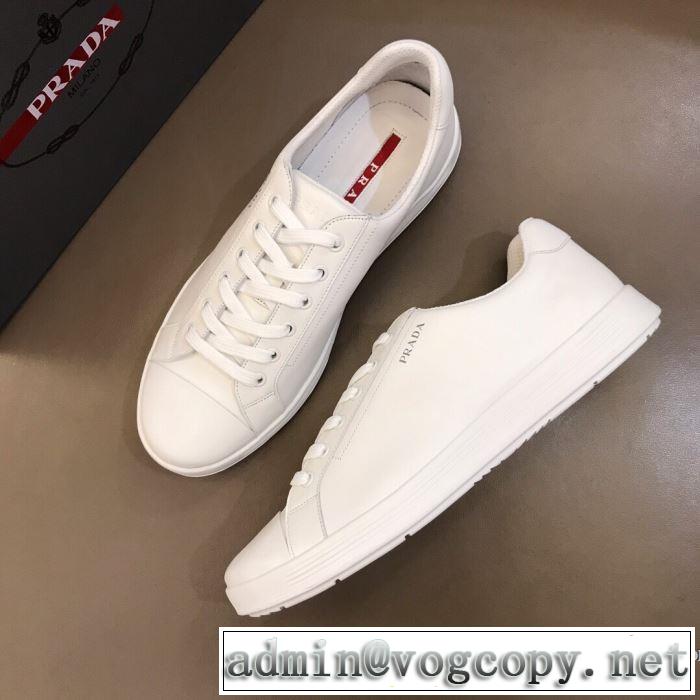 2色可選 シンプルなファッション スニーカー この時期の一番人気は プラダ PRADA