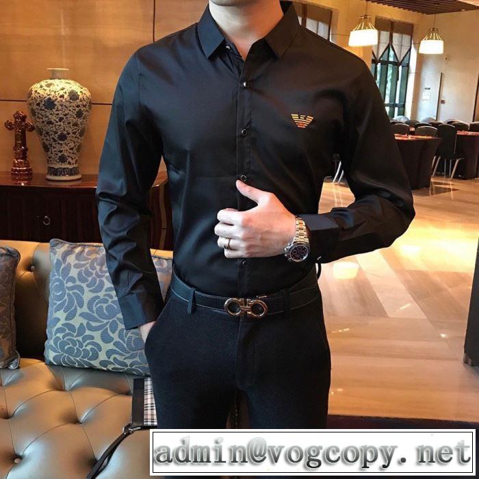 普段使いにも最適なアイテム シャツ ストリート感あふれ アルマーニ ARMANI