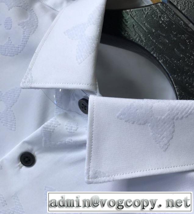 2020最新入荷ヴィトン シャツ コピー Louis Vuitton 春夏ファション ビジネスに最適な モノグラムプリントシャツコーデ