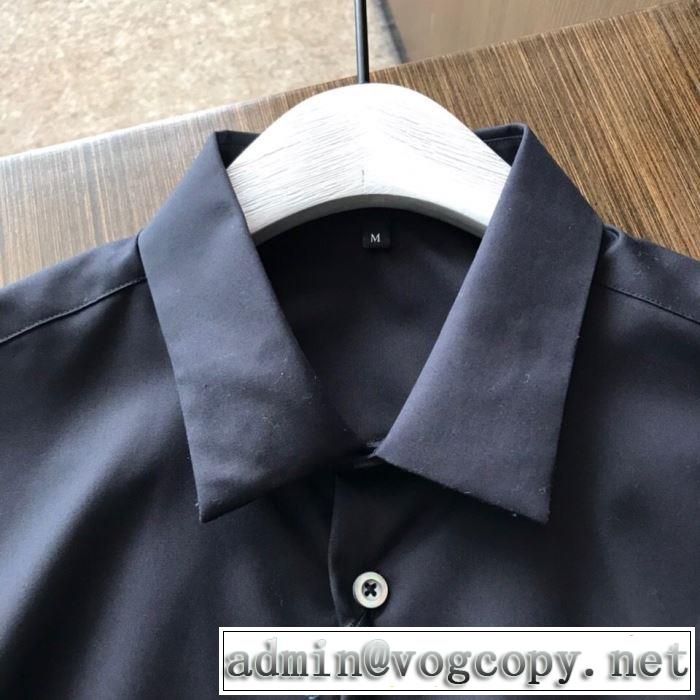 2020春夏大活躍 プラダ ストレッチポプリン シャツ サイズ感 ゆったりPRADA激安通勤スタイルUCM608_F62_F0008