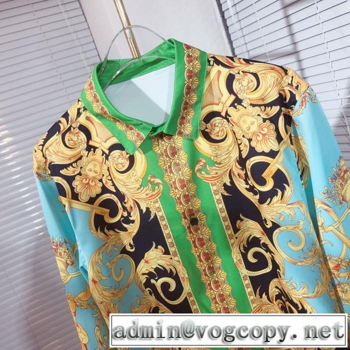 2色可選 おしゃれさんはいち早く取り 2019秋冬人気色おすすめ VERSACE ヴェルサーチ  シャツ