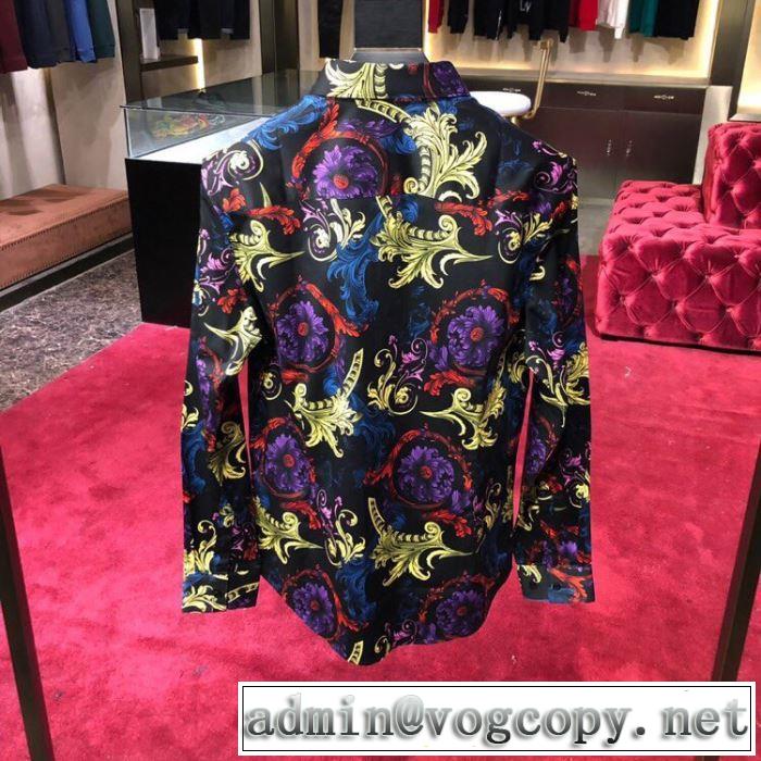 2020春新作ヴェルサーチ メンズ シャツ 激安 VERSACE コレクション エレガントプリントデザインカジュアルシャツコーデ