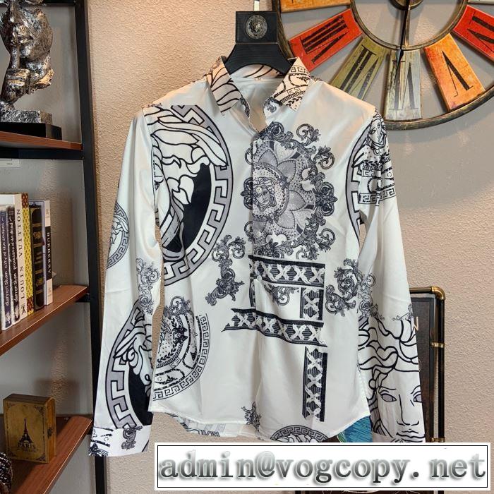 優しい着心地ヴェルサーチ シャツ コピーVERSACE BAROCCO SS'91 SILK SHIRTカジュアルシャツ絶対に着て欲しい2020 