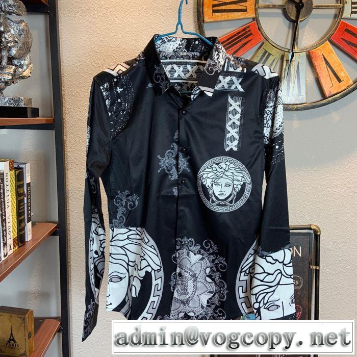 優しい着心地ヴェルサーチ シャツ コピーVERSACE BAROCCO SS'91 SILK SHIRTカジュアルシャツ絶対に着て欲しい2020 