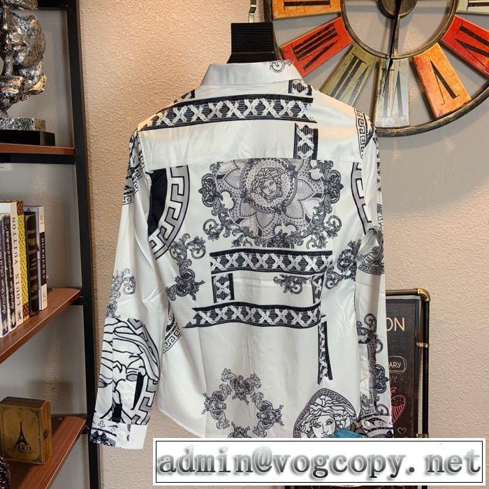 優しい着心地ヴェルサーチ シャツ コピーVERSACE BAROCCO SS'91 SILK SHIRTカジュアルシャツ絶対に着て欲しい2020 