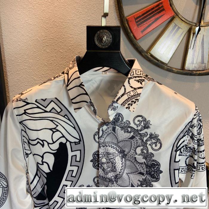 優しい着心地ヴェルサーチ シャツ コピーVERSACE BAROCCO SS'91 SILK SHIRTカジュアルシャツ絶対に着て欲しい2020 