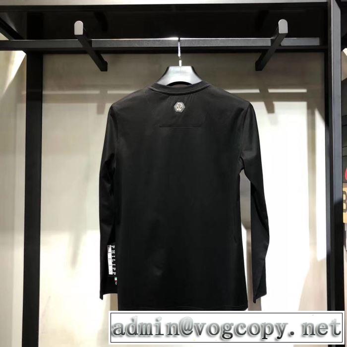 2019新発売大歓迎秋冬新名品 PHILIPP PLEIN フィリッププレイン 長袖/Tシャツ 防寒性も抜群