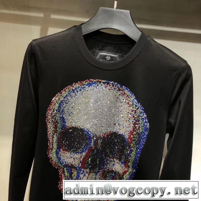 2019新発売大歓迎秋冬新名品 PHILIPP PLEIN フィリッププレイン 長袖/Tシャツ 防寒性も抜群