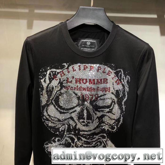 フィリッププレイン 長袖/Tシャツ この冬注目するべき新鋭ブランド  PHILIPP PLEIN 店舗で人気満点2019秋冬新作