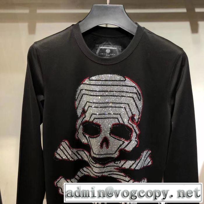 シンプルに着こなしたい フィリッププレイン 長袖/Tシャツ PHILIPP PLEIN 2019秋冬最安価格新品
